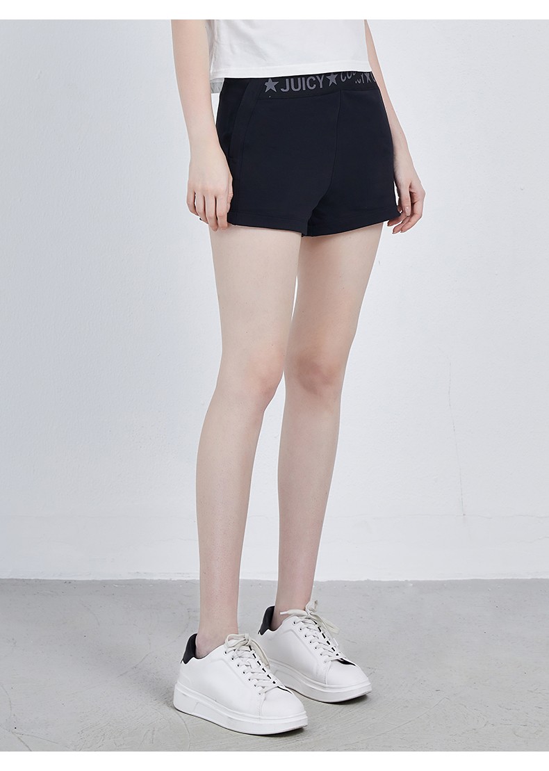 juicycouture橘滋女装短裤女夏季新款休闲裤宽松运动裤黑色裤子灰色