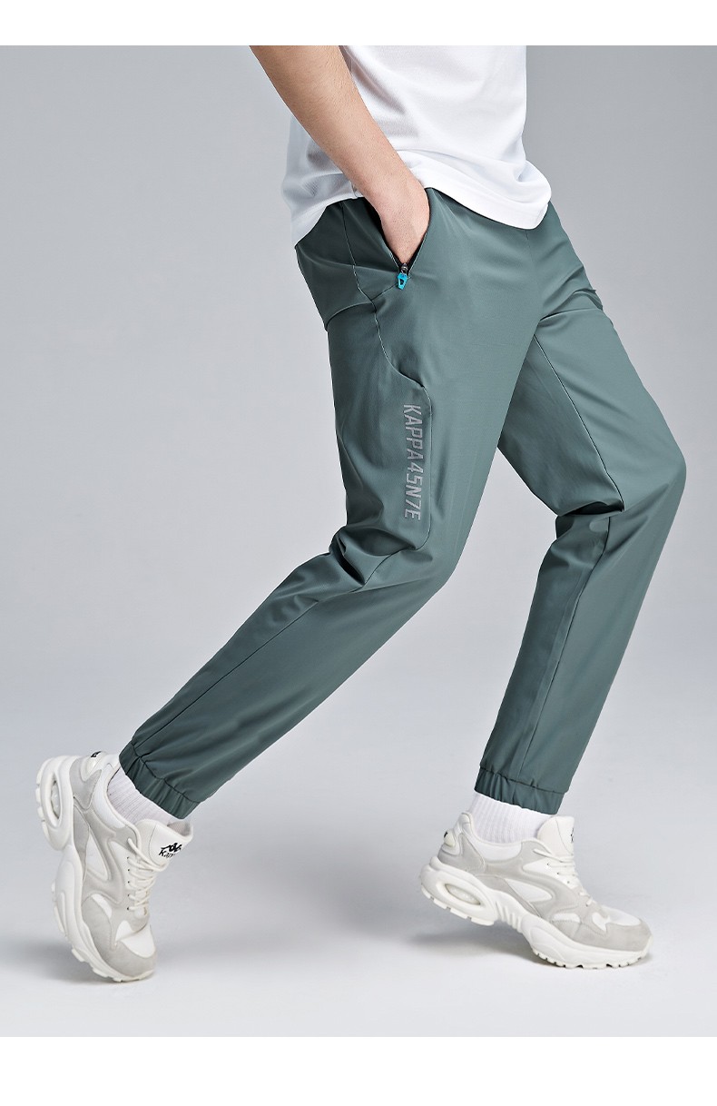 kappa卡帕运动裤男针织长裤休闲裤小脚卫裤黑色990l