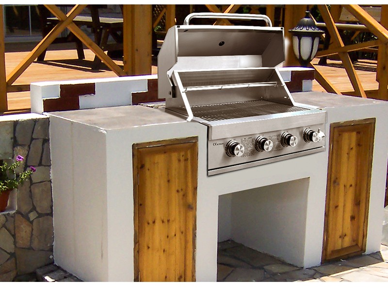 嵌入式烧烤炉烧烤台燃气木炭两用烧烤架户外别墅庭院家用烧烤架子碳烤