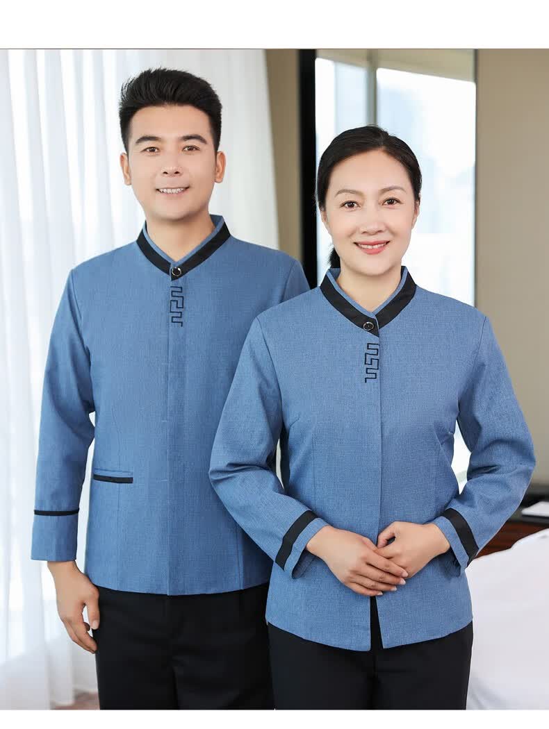 玛楷保洁员工作服长袖商场物业酒店宾馆清洁阿姨加棉加厚服装秋冬季