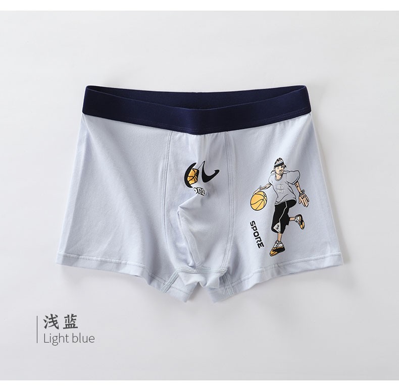 青少年内裤男初中生内裤发育期男孩平角内裤1215岁儿童内裤男4条装10