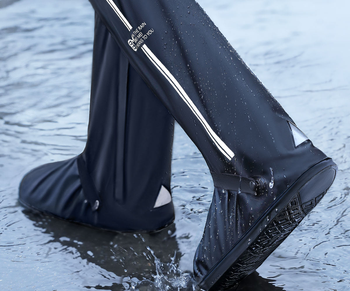 备美雨鞋套防水防滑加厚耐磨底雨鞋防雪高筒鞋套男防雨脚套雨靴硅胶女