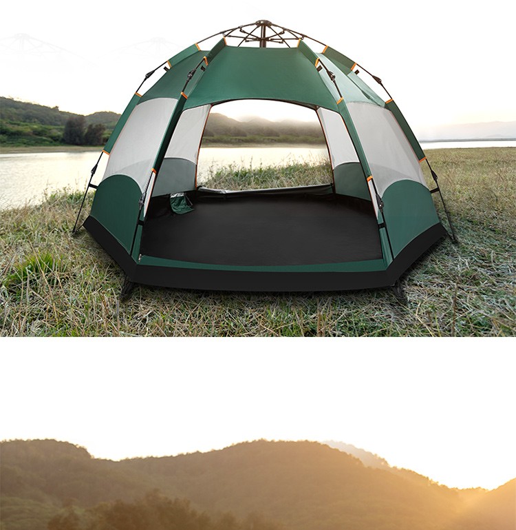 南极人六角帐全自动户外大帐篷34人58人双层多人野外露营防雨防晒透气