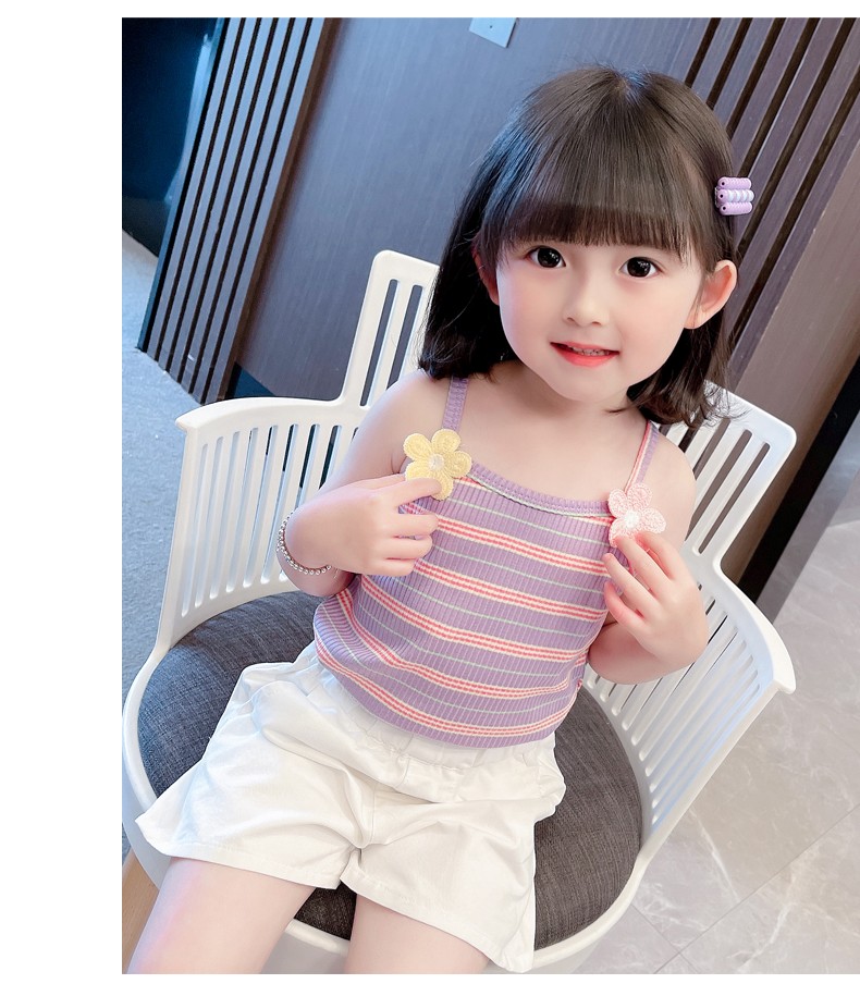 吊带背心外穿中小童女宝宝夏装韩版百搭时尚上衣夏季新款韩版小女孩