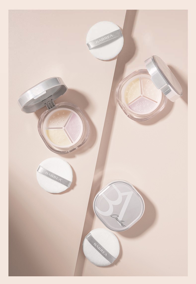 芭贝拉散粉定妆粉长效控油不花妆三色蜜粉控油持久不易脱妆防水防汗