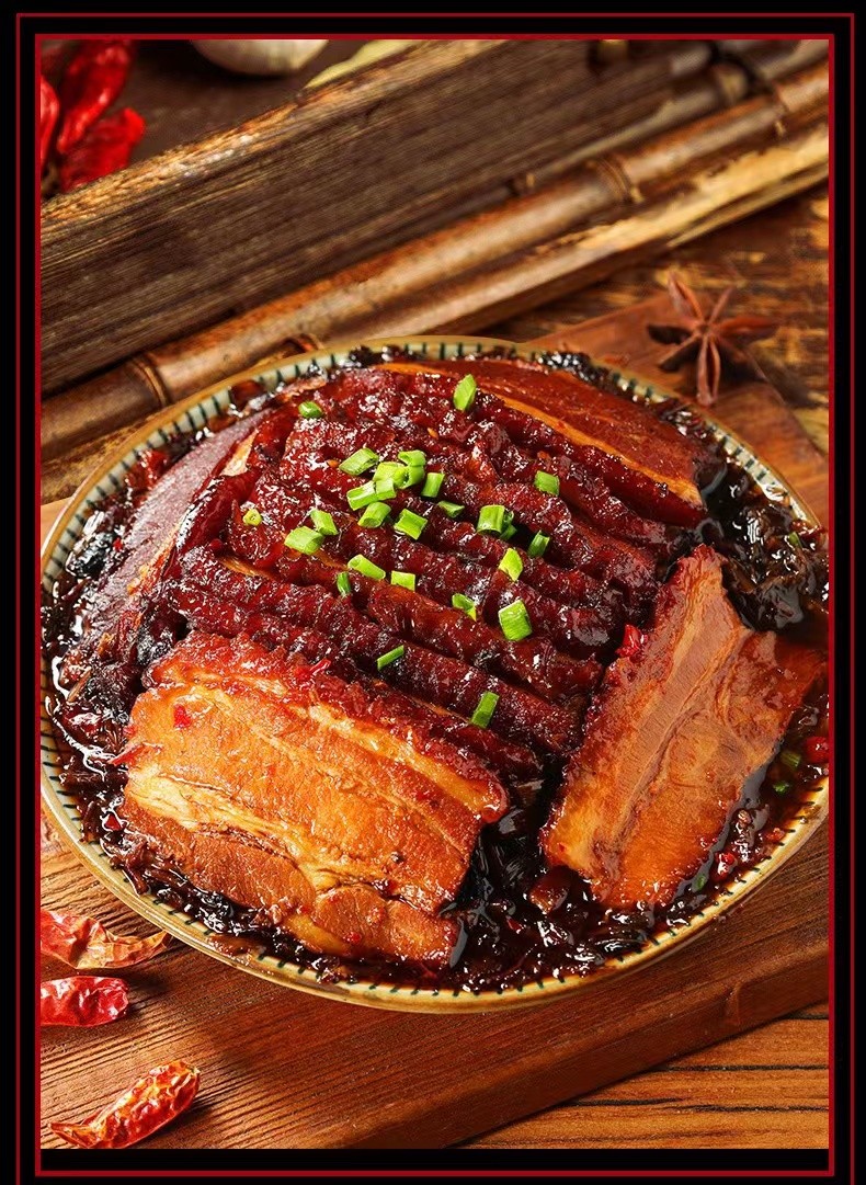 牧禾篱园梅菜扣肉大盆菜大碗装菜红烧肉加热即食下饭商用梅菜扣肉500g