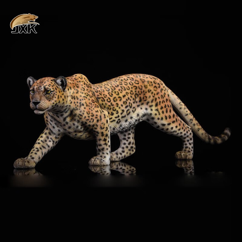 jxk 1/6 黑豹雪豹美洲豹模型 仿真豹子手办双头雕动物周边树脂摆件