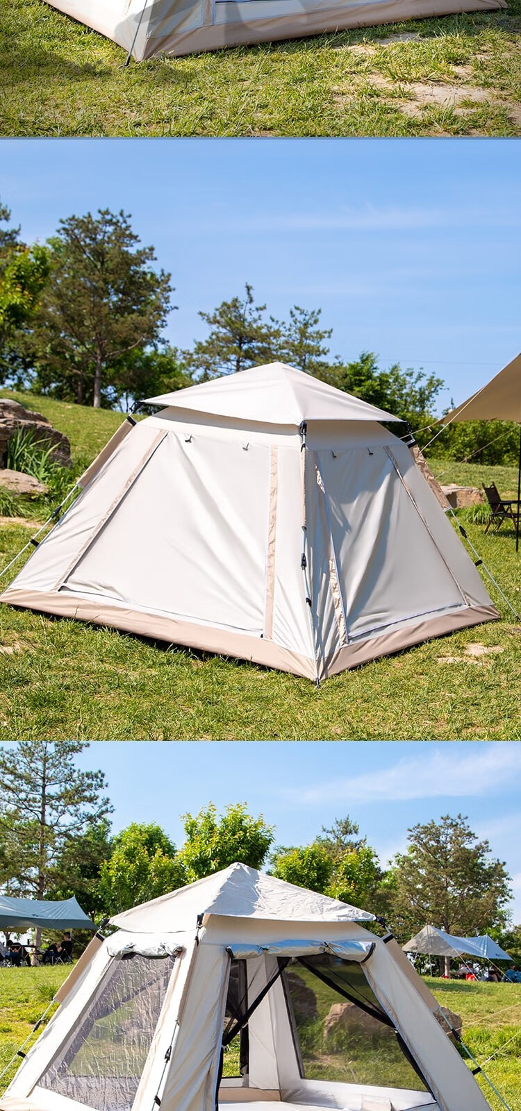 思凯乐全自动折叠帐篷户外露营野餐便携防晒公园三人帐篷z3423056