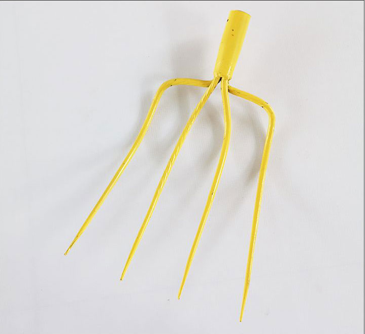 铁叉钢叉粪叉子垃圾叉废料叉实心大草叉九股九齿叉铁路农用石子叉五齿