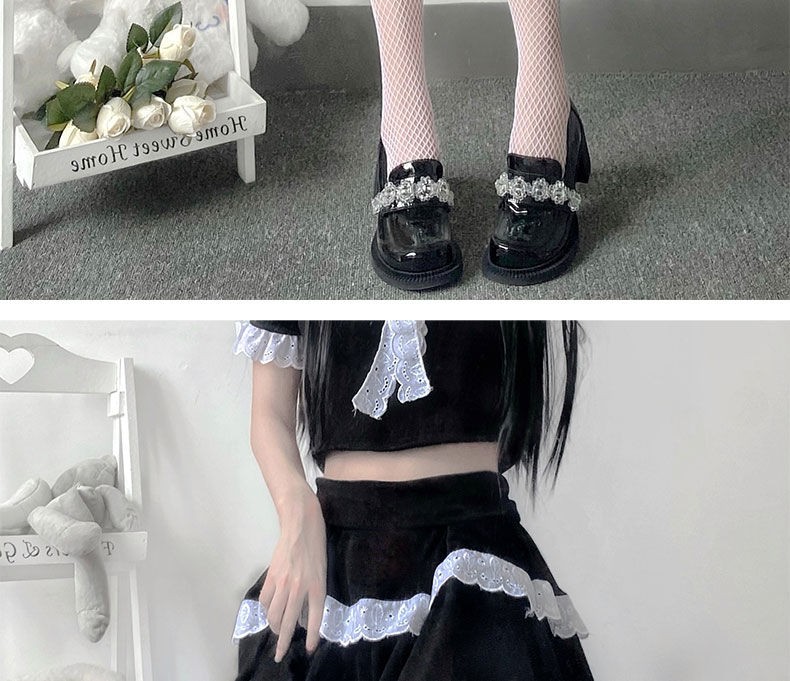 联跃日系jk情趣性感诱惑白黑丝渔网镂空吊带长高筒大腿过膝袜子女蕾丝