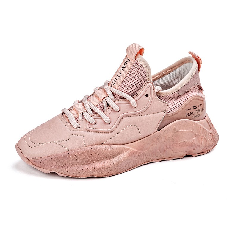 诺帝卡nautica女鞋夏季新品休闲鞋女运动鞋轻便透气鞋子女款米白色35