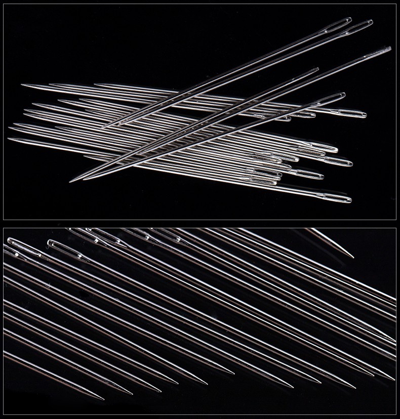 家用手缝针手工绣花缝衣针缝被子专用大眼粗针钢针缝衣服针缝被针60长