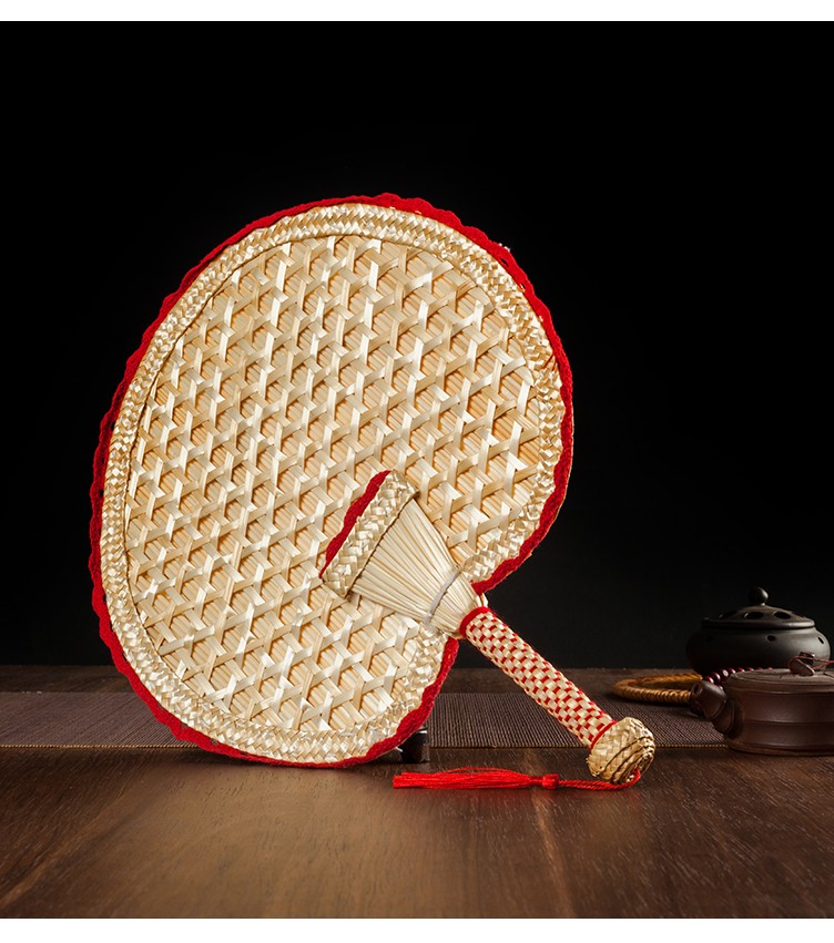 雅竹楠蒲扇手工竹编制品夏季宝宝婴儿手摇麦秸芭蕉扇家用纳凉驱蚊老式