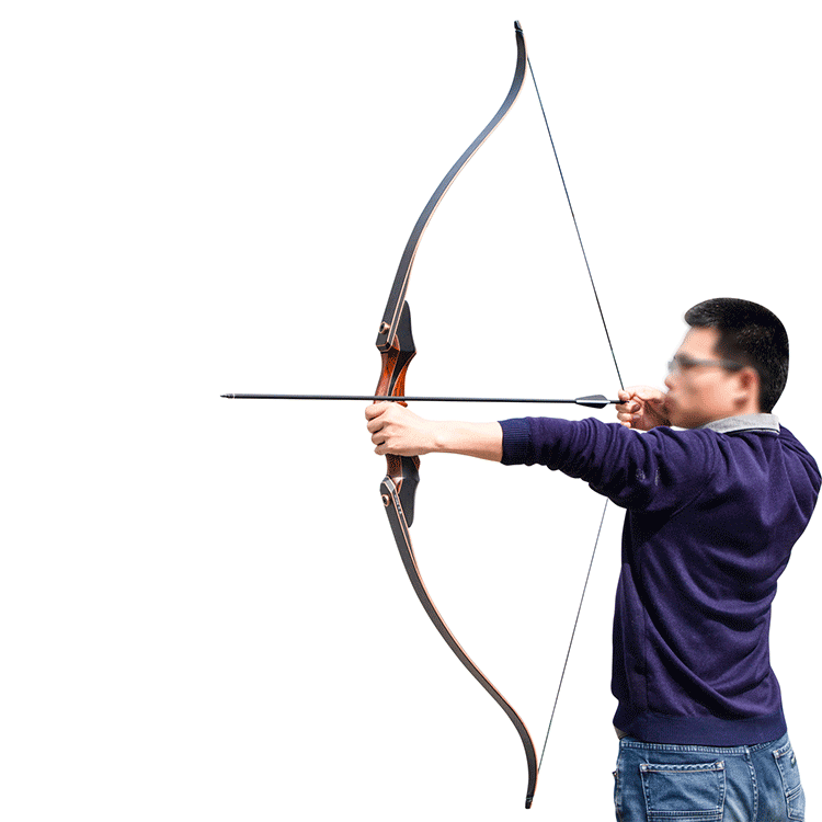 一体长弓反曲弓直拉弓箭套装美猎箭射击运动竞技比赛弓箭套装箭馆 乳