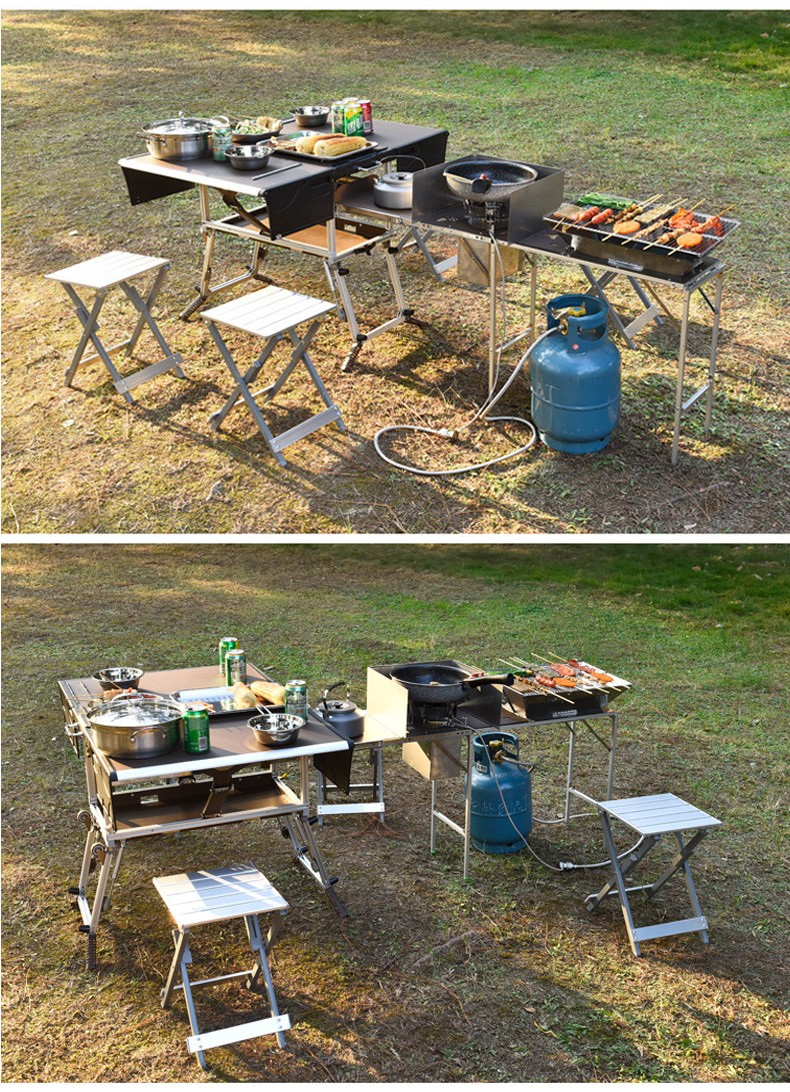 折叠式户外移动厨房户外便携式移动厨房房车神器车载厨房自驾游装备