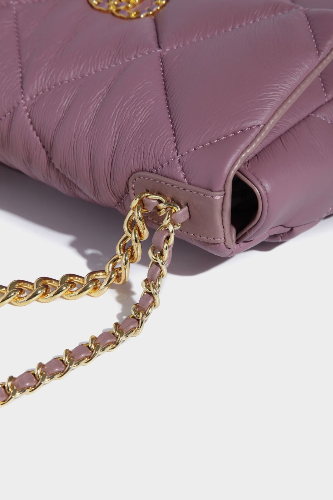 罗拉威轻奢品牌女士包包奢侈品女包新款秋冬季烟熏玫瑰菱格链条包小方