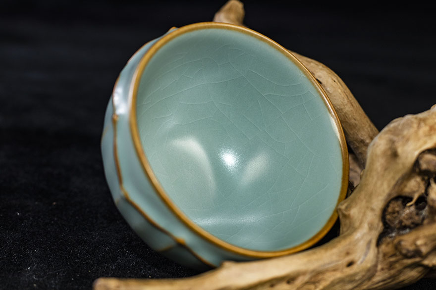 佛莲盏 玉润汝窑 可养金线 邱卫国 非实物拍照口径7.