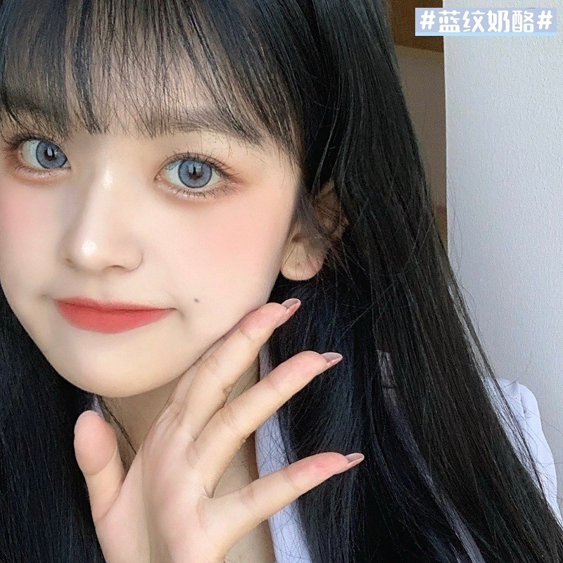 blushgirl南瓜马车大径美瞳杰克玫瑰蓝纹奶酪空气猫眼近视隐形眼镜年