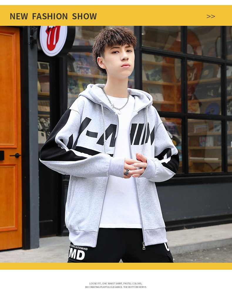 吉马克春季新款12-14岁中大童男孩帅气时尚潮流两件套15-21岁青少年