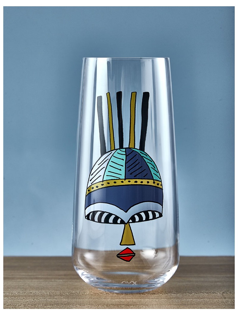 努德土耳其原装进口水晶玻璃杯创意北欧风格家用杯子印花图案高身水杯