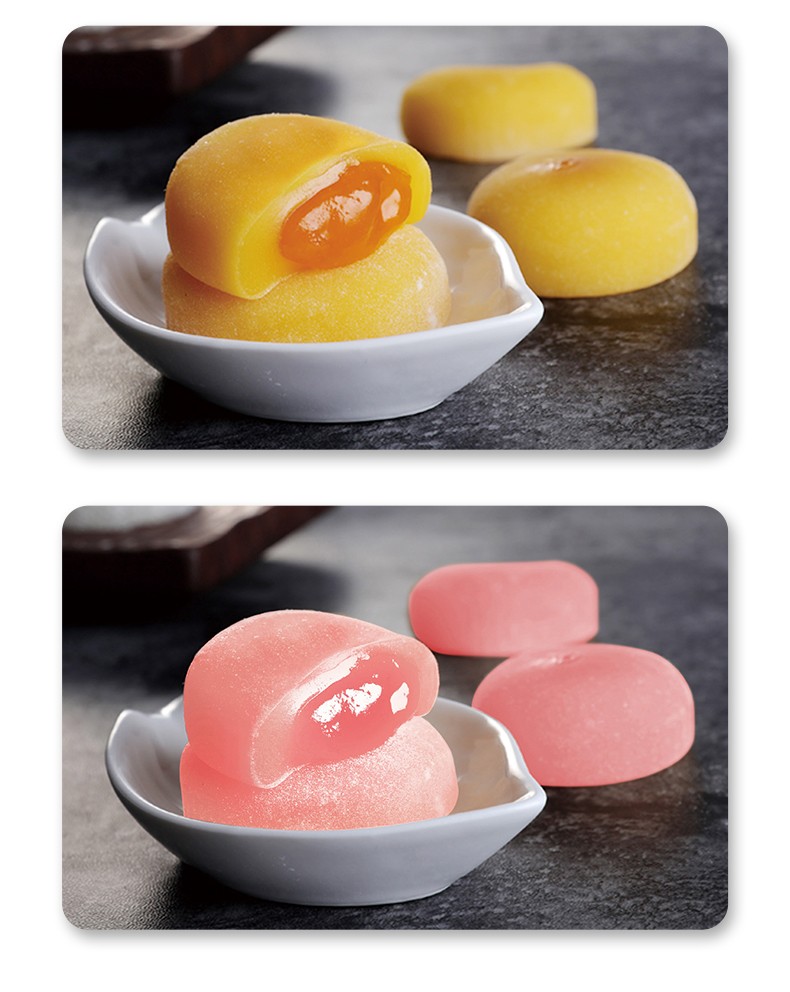 食滋源流心麻薯150g盒装6枚爆浆麻糍糯米团草莓芒果味传统糕点抹茶