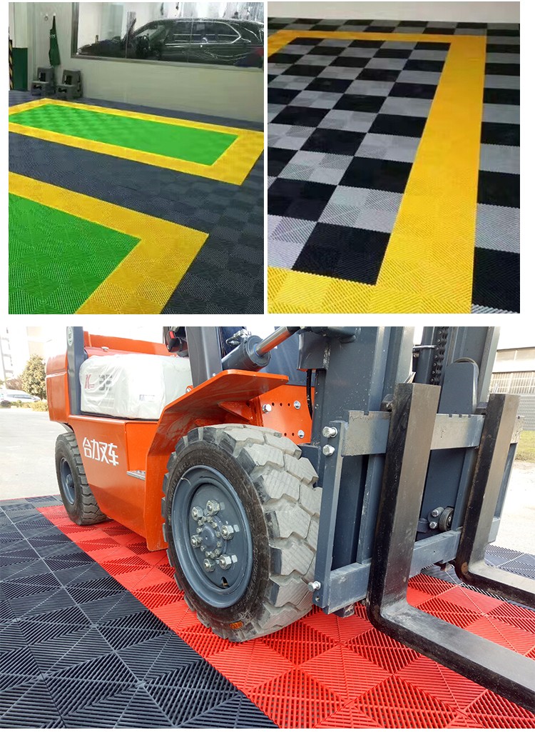 1.8公分洗车房地格栅4s店洗车场地漏加厚拼接塑料隔板防滑垫巨格 黑色