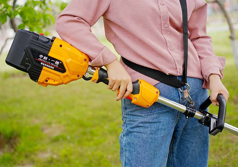 中村一郎充电式电动割草机农用手持大功率除草机背负式草坪打草机割灌
