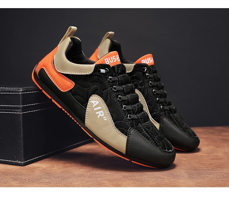 giausa轻奢品牌板鞋男鞋秋冬季透气休闲鞋男潮牌阿甘鞋男士运动鞋子男