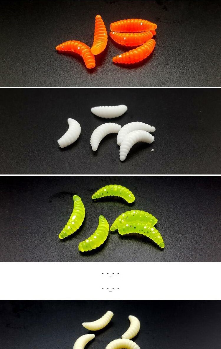 仿生蚯蚓路亚面包虫饵料草鱼软饵青鱼翘嘴蛆虫仿真鱼饵 3包面包虫(50