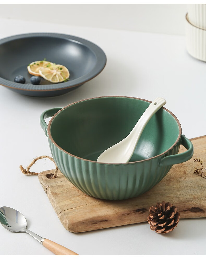 即物 饭碗家用餐具日式北欧陶瓷好看的甜品米饭碗ins风微波炉烤箱适用