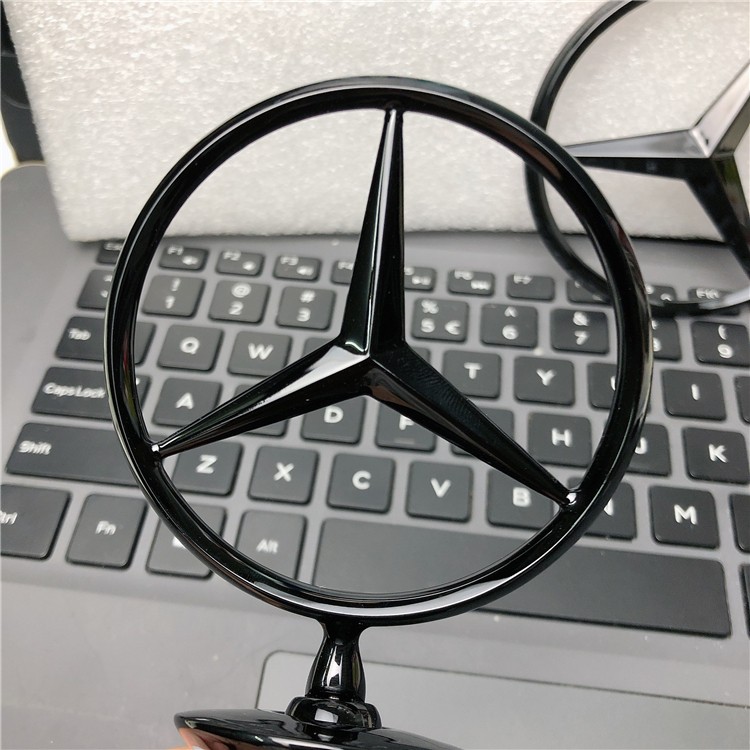 c200s350奔驰车标改装亮黑色立标 mercedes-benz【哑黑】【图片 价格