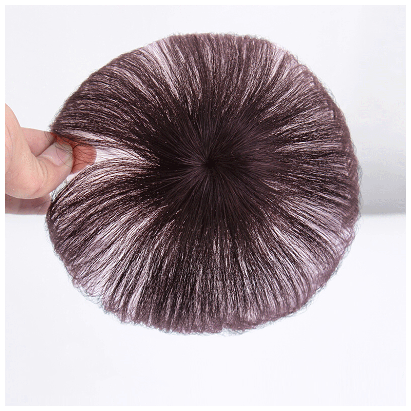 遮白发假发片头顶补发片女轻薄头顶头发稀少一片式补发顶 机制工艺