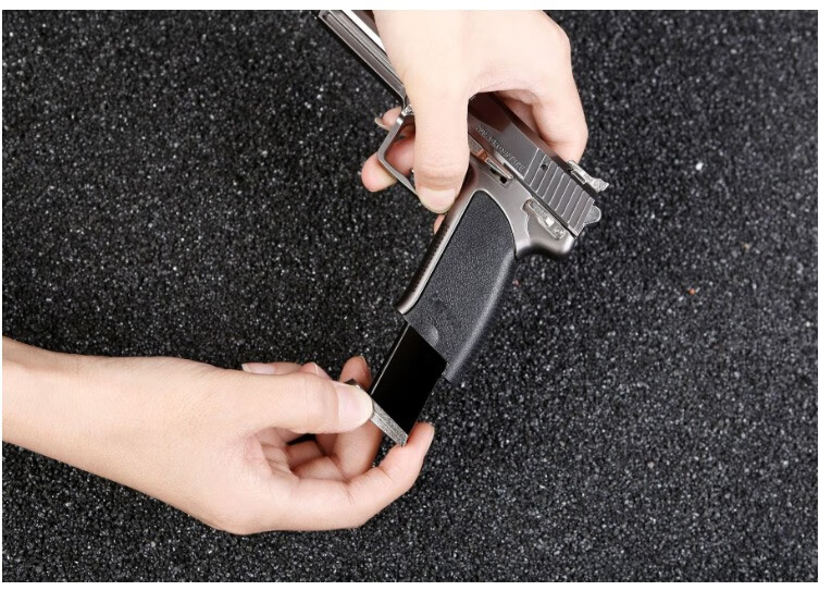 玩具抢枪抢模型仿真铁合金手枪抢不可发射子弹抛壳p226枪银色无螺丝