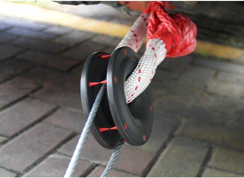 坦克300越野牧马人绞盘动滑轮夹板锻造滑轮越野车改装救援拖车绳绞盘