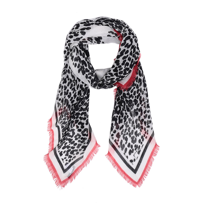 givenchy 纪梵希 女士羊绒大号方巾围巾 bg002eg00y 004 黑色豹纹4g