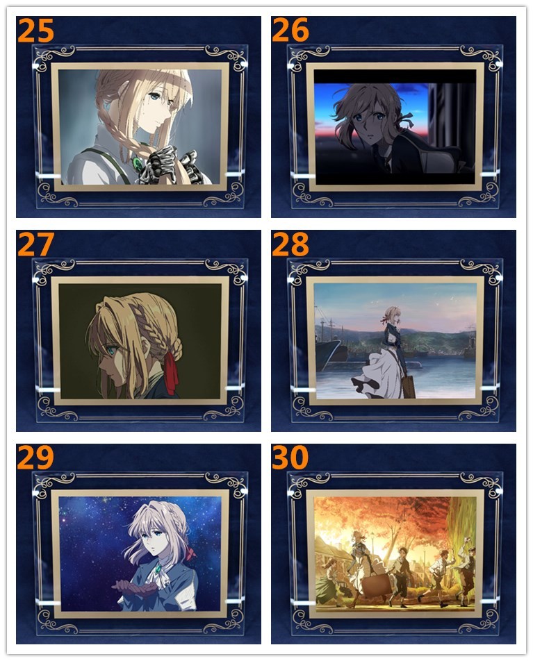 岙筱 紫罗兰永恒花园相框周边薇尔莉特紫罗兰动漫相框二次元立牌 款式