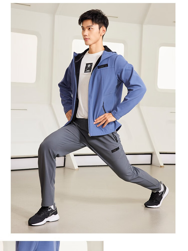 李宁运动裤男新品健身系列直筒加绒休闲裤长裤官方旗舰网aykr513雷暴