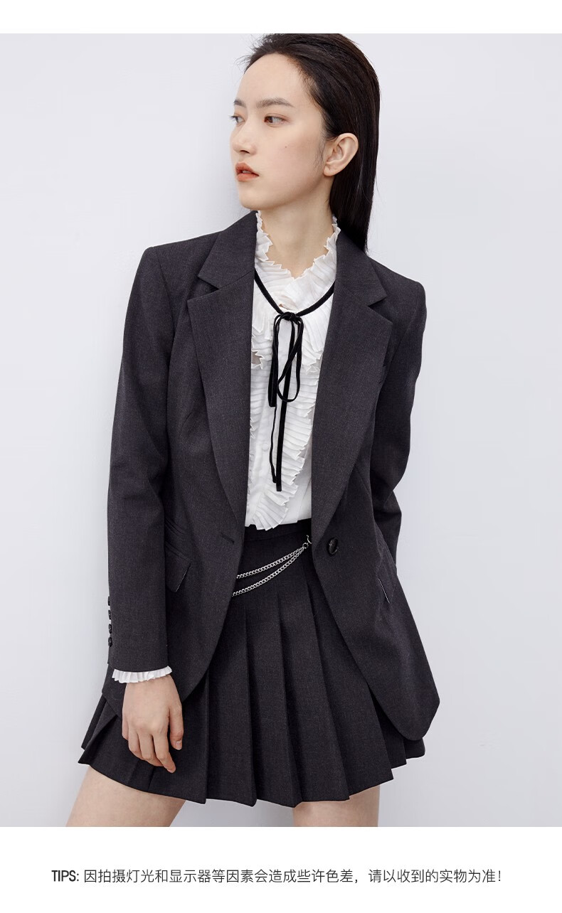 【商场同款】艾诺丝雅诗2022春秋新款减龄简约经典设计感气质帅气小