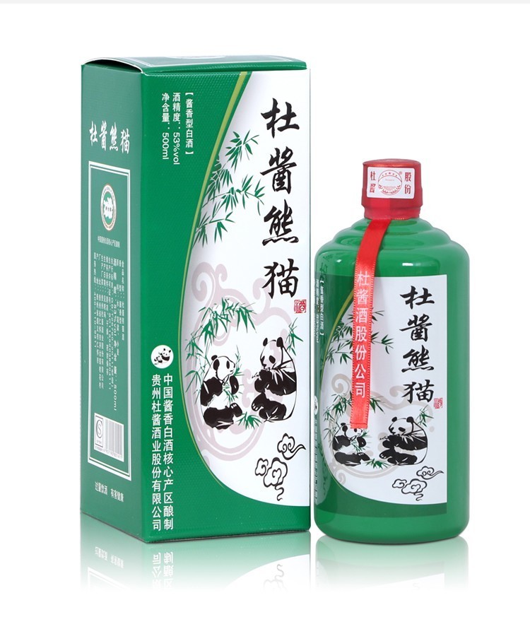 杜酱熊猫酒茅台镇香柔酱香型白酒53度粮食酒送礼收藏53度500ml6瓶整箱
