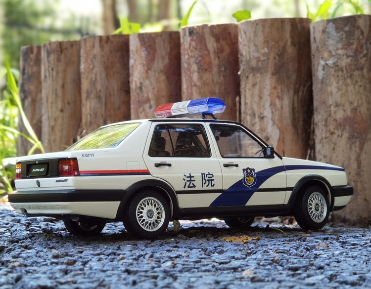 18 大众捷达警车 出租车 jetta gt mk2 经典版 方灯合金汽车模型车模