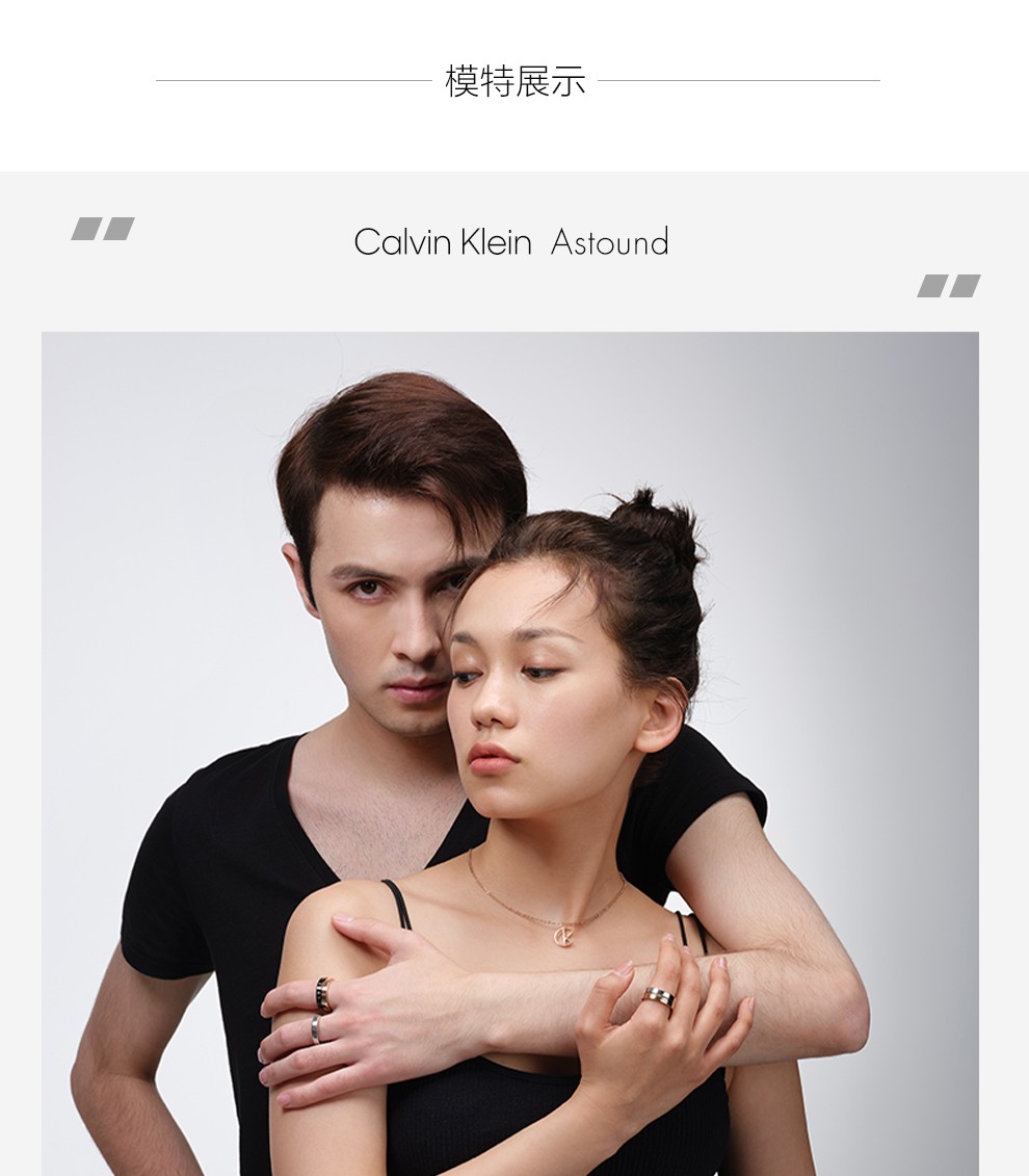 calvinklein新款ck戒指情侣对戒男女时尚潮流轻奢简约个性小众设计送