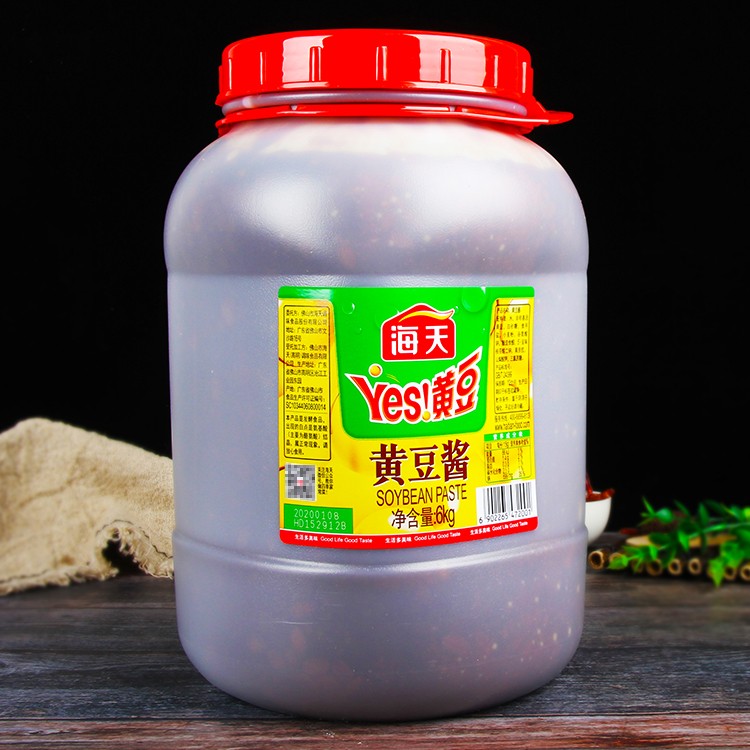 海天yes黄豆酱6kg大桶辣黄豆酱油豆瓣酱蘸酱餐饮实惠装商用酒店饭馆