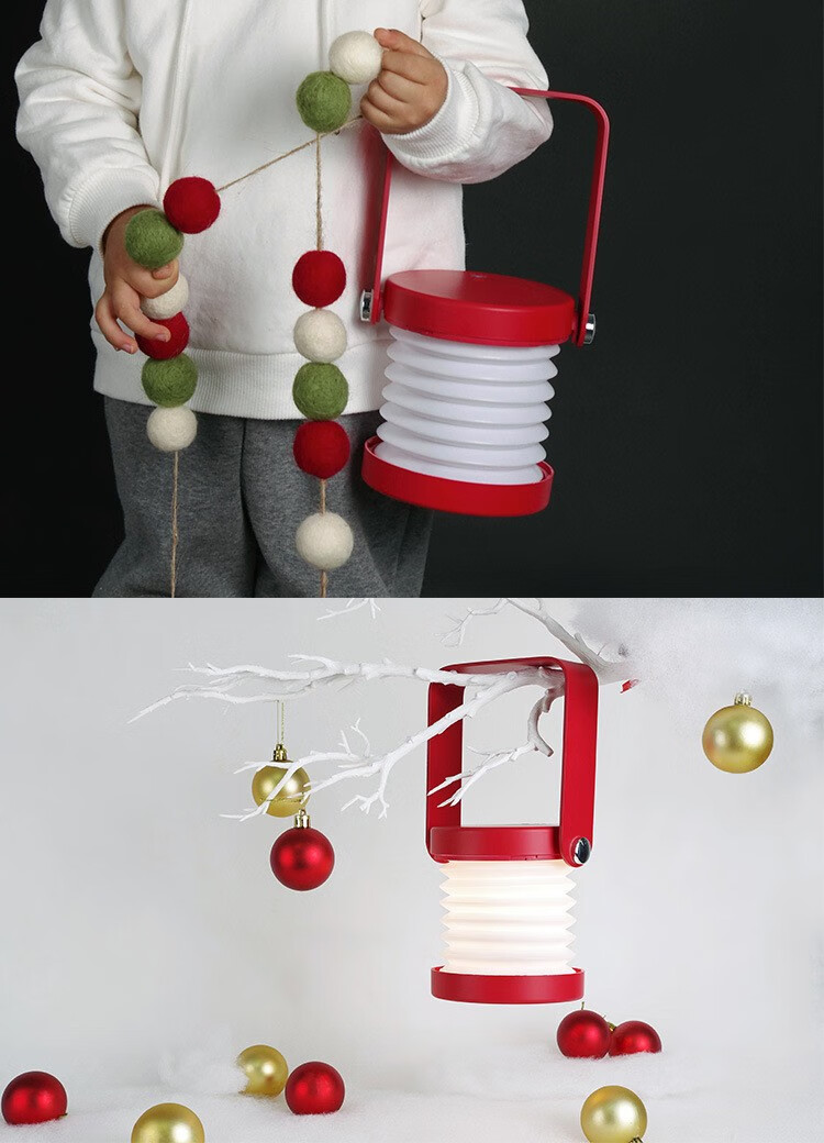 钢魔客创意伸缩灯笼灯无极调光触摸折叠lde台灯手提儿童护眼usb充电灯