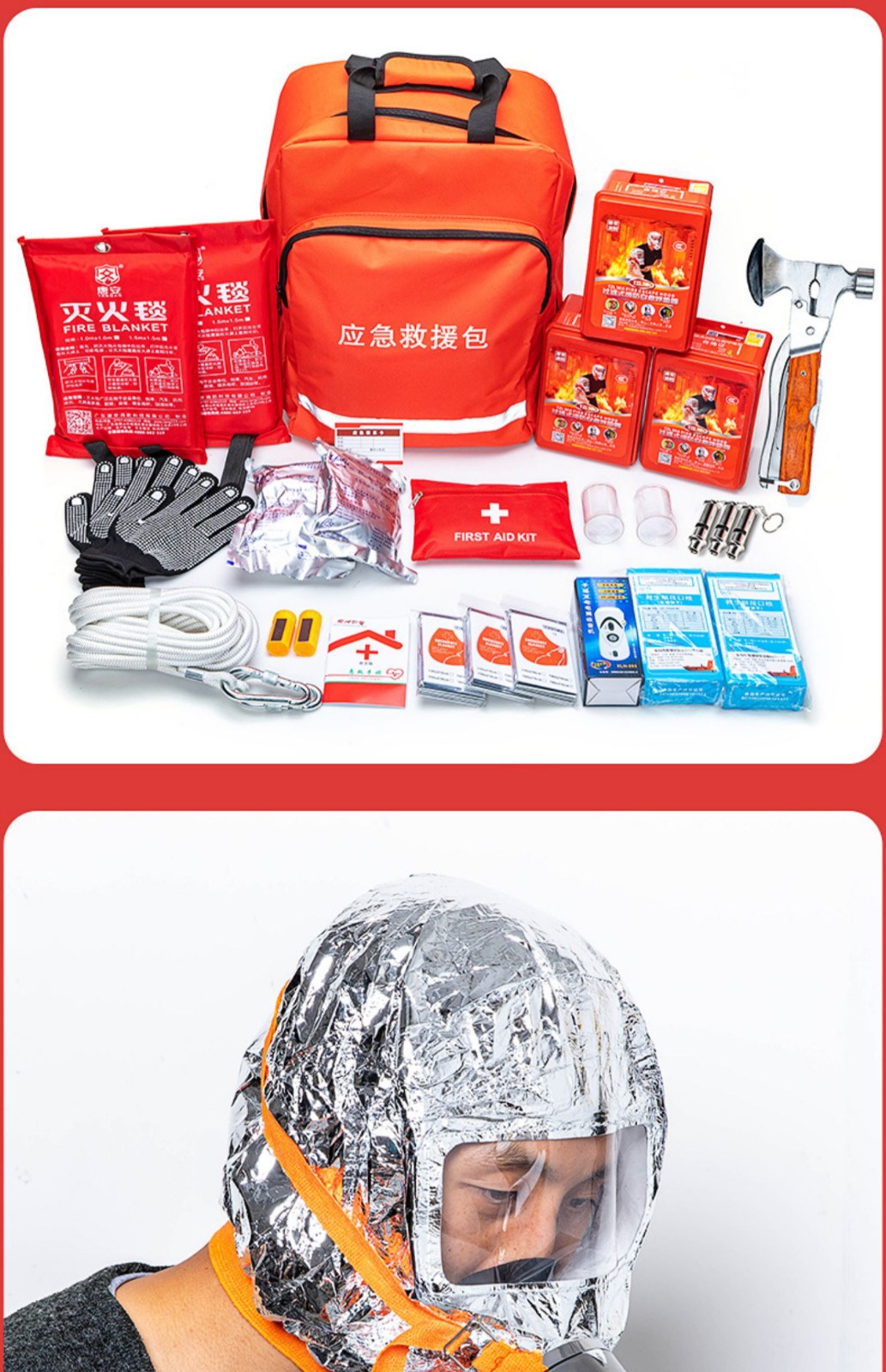 家庭应急救援逃生包人防战备应急包物资储备民防地震灾难包防灾包升级