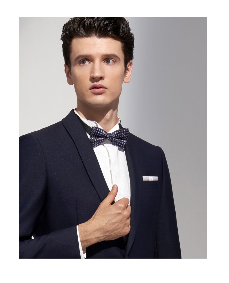 诺丁山休闲西服男修身商务时尚蓝色西服上衣na770042蓝色65y