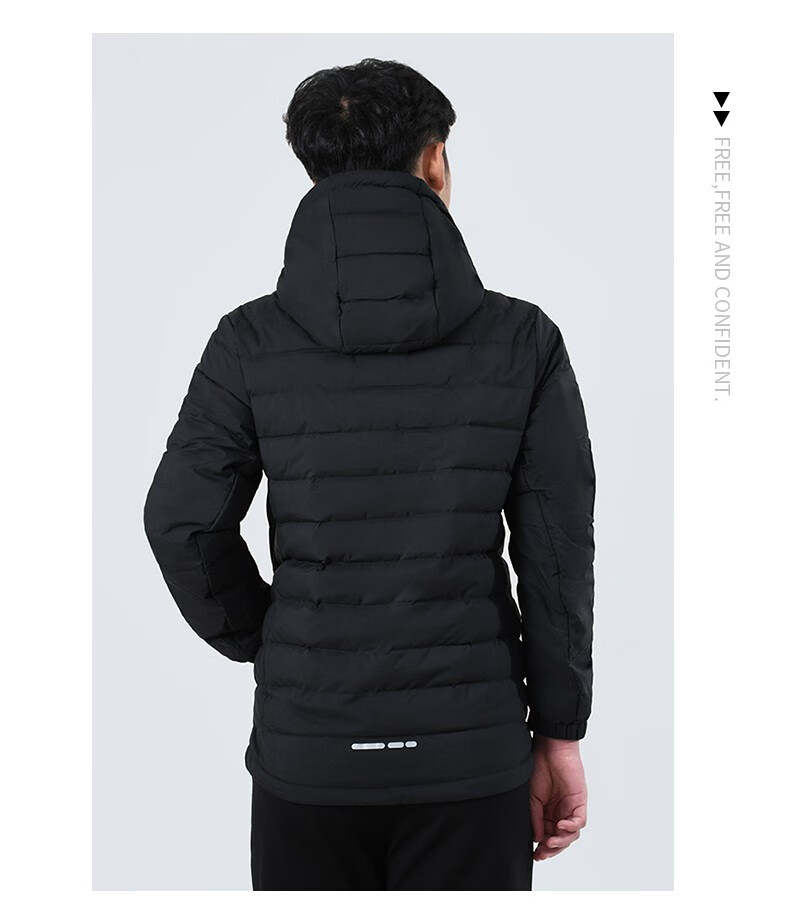 匹克(peak) 男装运动羽绒服男冬季款保暖防风舒适男士连帽拉链外套