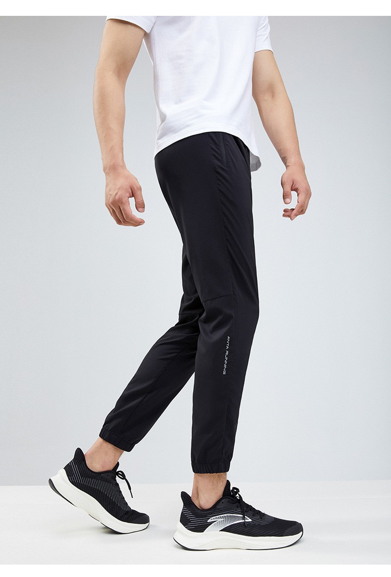 薄款裤子男梭织裤修身弹力束脚裤男士潮流运动休闲长裤直筒宽松小脚裤