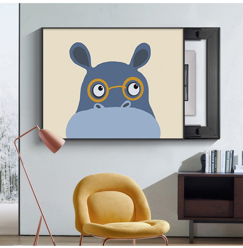 顺吉祥利 卡通电表箱装饰画免打孔现代简约餐厅遮挡壁画电闸盒推拉上