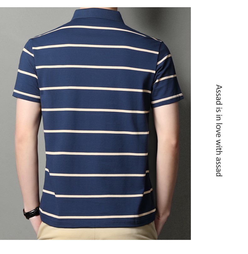 master polo保罗官方t恤polo衫男短袖夏季翻领条纹保罗官方男装上衣