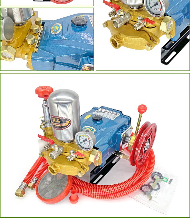 农用打药机柱塞泵高压配件打药泵大流量三杠柱塞泵农用60型洒药机戴
